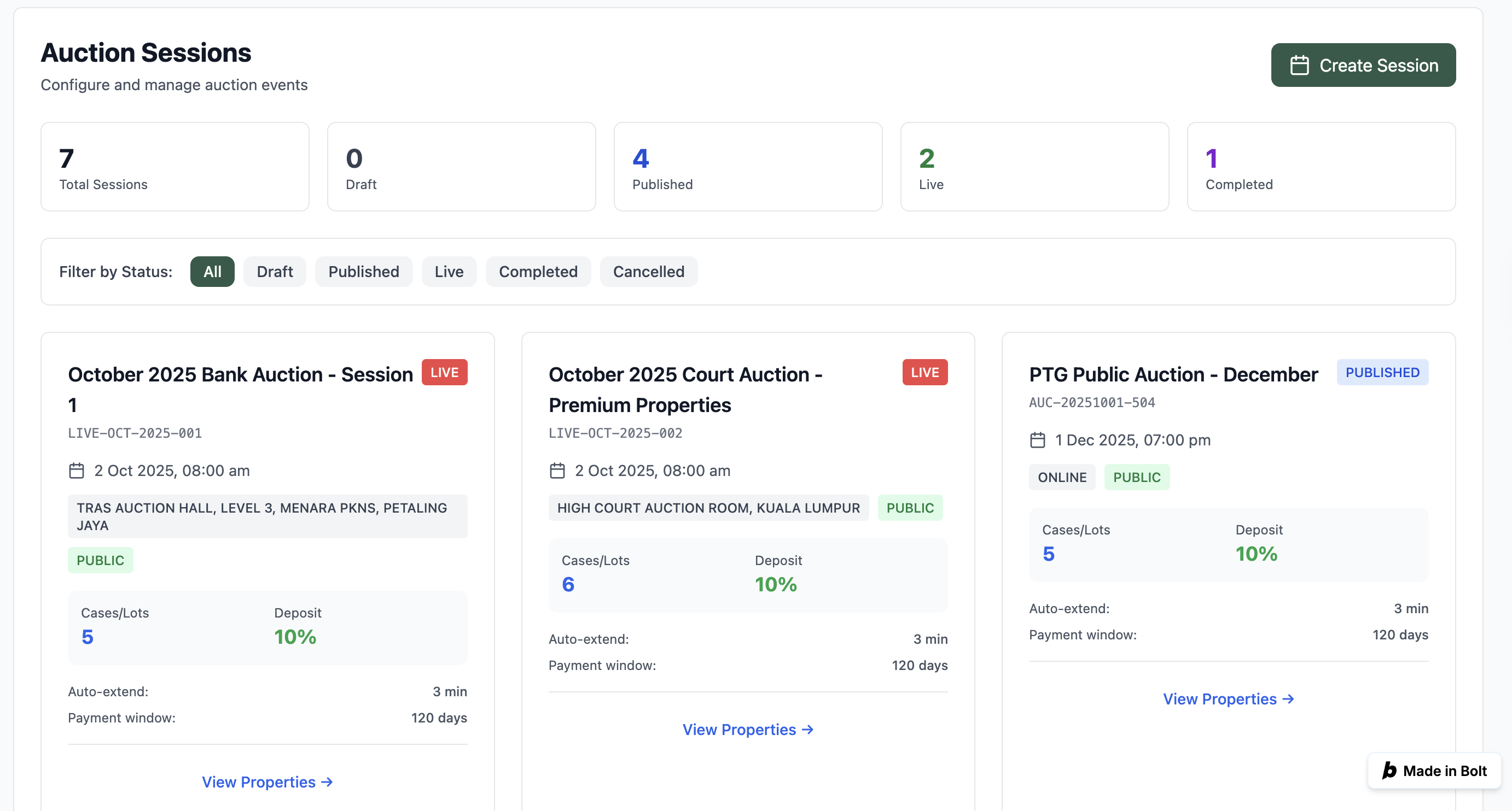Auction Management